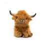 Brown Highland Cow - Warmable, Weighted, Washable  - Dimensions: Approx. 12" tall, 2 lbs