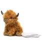 Brown Highland Cow - Warmable, Weighted, Washable  - Dimensions: Approx. 12" tall, 2 lbs